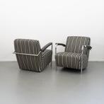 6 Leolux Scylla fauteuils zwart/wit gestreept, Huis en Inrichting, Fauteuils, Niet ingevuld, Niet ingevuld, Ophalen of Verzenden
