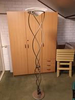 Elegante Staande Lamp met Glazen Kap, Ophalen, Gebruikt, Glas, Modern