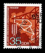 postzegel 1563 DDR Enegiesystem 'Frieden', Postzegels en Munten, Postzegels | Europa | Duitsland, Ophalen of Verzenden, DDR, Gestempeld