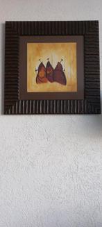 Wanddecoratie Horen Zien Zwijgen - Donkerbruine Lijst, Ophalen