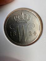 25 cent 1824B - willem 1, Postzegels en Munten, Munten | Nederland, Zilver, 25 cent, Ophalen of Verzenden, Koning Willem I