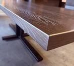 Eiken tafel brons metallic 300x100cm + onderstel, Huis en Inrichting, Tafels | Eettafels, Ophalen, 100 tot 150 cm, Eikenhout, Vijf personen of meer