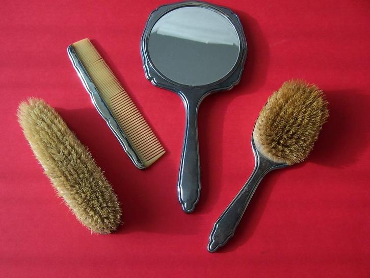 Antieke kaptafelset, Antiek en Kunst, Curiosa en Brocante, Ophalen of Verzenden