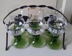 Leuke vintage set van 6 Roemer wijnglazen met houder, Ophalen of Verzenden, Zo goed als nieuw, Overige typen