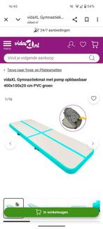 airtrack van VidaXl met voetpomp, Sport en Fitness, Turnen, Ophalen, Gebruikt, Materiaal