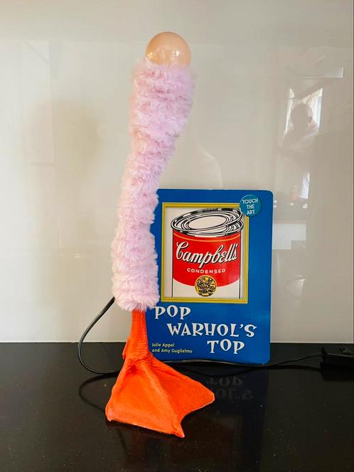 Vintage 1980’s POP ART Lamp DUCK BIRD FOOT, Huis en Inrichting, Lampen | Tafellampen, Zo goed als nieuw, Minder dan 50 cm, Overige materialen
