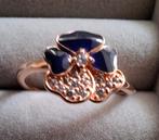 Pandora Rose kleurige Ring Met Viooltje, Sieraden, Tassen en Uiterlijk, Ringen, Overige materialen, Met edelsteen, Ophalen of Verzenden