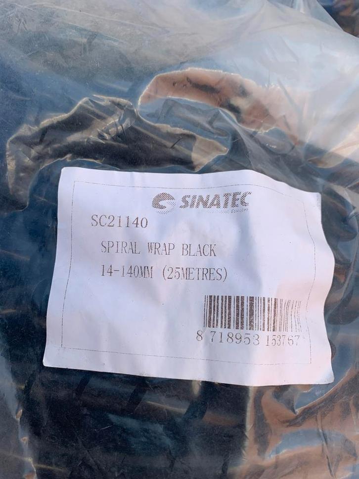 Partij Sinatic SC21140 Spiral Wrap Zwart 25m 40 stuks TEAB, Doe-het-zelf en Verbouw, Gereedschap | Handgereedschap, Nieuw, Ophalen