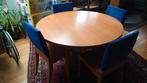Design Ligne Roset ronden eettafel uitschuifbaar + stoelen., Ophalen, Gebruikt, 100 tot 150 cm, Rond