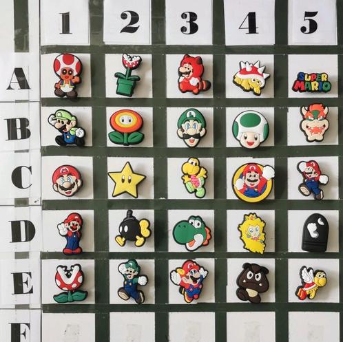 X: Super Mario Schoenbedels Charms voor de Crocs, Verzamelen, Speldjes, Pins en Buttons, Nieuw, Ophalen of Verzenden