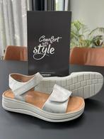 Zilveren Hartjes sandalen mt 41, Overige kleuren, Nieuw, Sandalen of Muiltjes, Ophalen of Verzenden