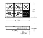 Luxe inbouw kookplaat Wolf 90 cm, Niet ingevuld, Niet ingevuld, Ophalen of Verzenden, Zo goed als nieuw