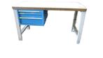 Werkbank met 3 lades 8600x1500x700 mm, Ophalen, Gebruikt