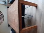 teakhout, Huis en Inrichting, Tafels | Eettafels, Ophalen, Gebruikt, Teakhout, 50 tot 100 cm