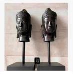 2 x bronzen Shiva boeddhabeelden op voet, 22 cm pr.p.stuk, Huis en Inrichting, Woonaccessoires | Boeddhabeelden, Nieuw, Ophalen of Verzenden