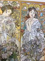 Pracht ALPHONSE MUCHA Metalen Wandbord poster, Huis en Inrichting, Verzenden, Nieuw