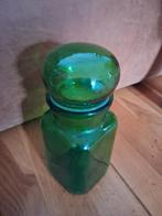 Groene Glazen Pot met Deksel, Huis en Inrichting, Woonaccessoires | Vazen, 50 tot 75 cm, Ophalen of Verzenden, Groen, Glas