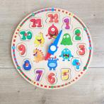 ZGAN | Mooie houten puzzel klok met monstertjes, Ophalen of Verzenden, Zo goed als nieuw, Puzzelen