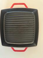 Staub grillpan 28x28, Ophalen of Verzenden, Zo goed als nieuw, Gietijzer