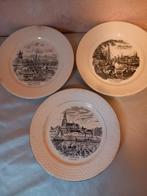 3 antieke bordjes mooi Nederland, Amsterdam, Rotterdam,  Arn, Antiek en Kunst, Antiek | Wandborden en Tegels, Ophalen of Verzenden