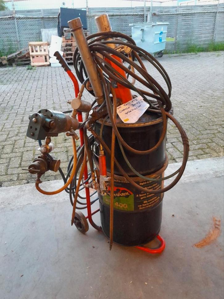 Pneumatische pompunit – Tectyleren - ML-coating, Doe-het-zelf en Verbouw, Metalen, Zo goed als nieuw, IJzer, Ophalen of Verzenden