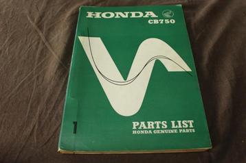 Honda CB750 1969  motorcycle parts list CB 750 K0 K1 ?? beschikbaar voor biedingen