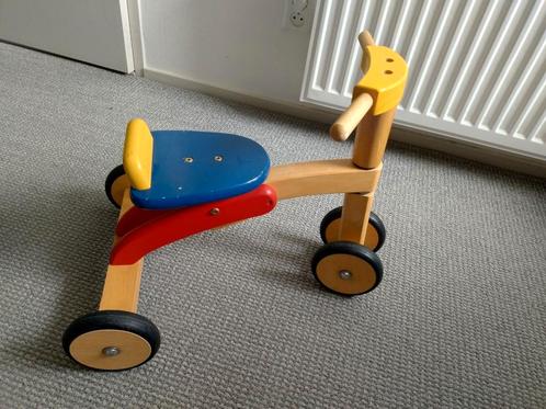 Houten loopfiets van het merk I'm Toy, Kinderen en Baby's, Speelgoed | Buiten | Voertuigen en Loopfietsen, Zo goed als nieuw, Loopfiets