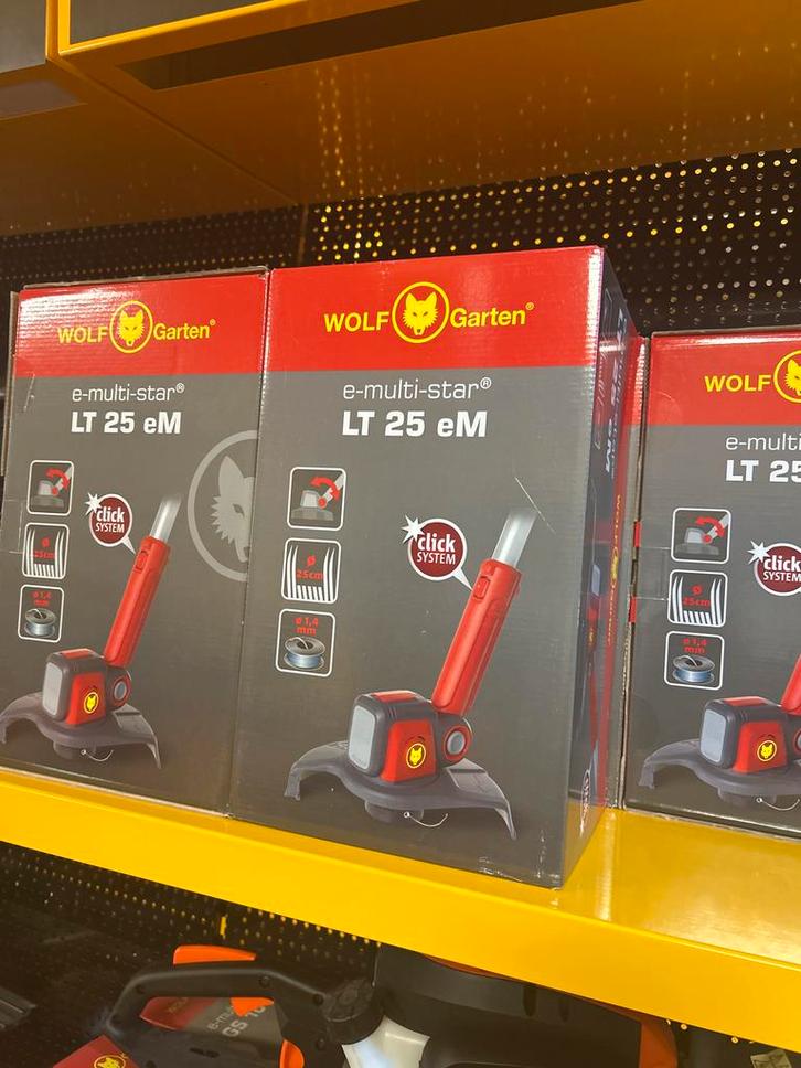 Wolf Garten e-multi-star LT 25 eM Grastrimmer, Tuin en Terras, Grastrimmers, Nieuw, Accu, 10 tot 30 cm, Ophalen