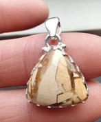 mookaiet kettinghanger, Verzenden, Nieuw, Geel, Zilver