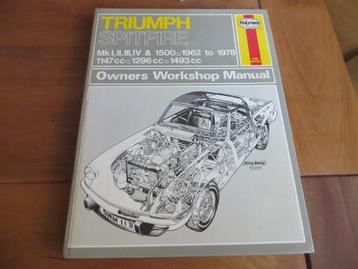 Haynes manual Triumph Spitfire Mk I, Mk 2, Mk 3, Mk 4, 1500 beschikbaar voor biedingen