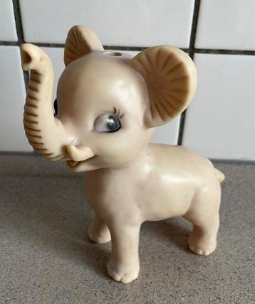 Vintage rubberen olifant piepbeest piepfiguur beschikbaar voor biedingen