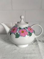 Leuke retro theepot roze bloemendecor Schumann Arzberg, Ophalen of Verzenden