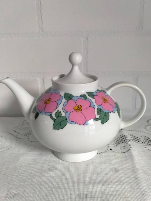 Leuke retro theepot roze bloemendecor Schumann Arzberg, Antiek en Kunst, Antiek | Servies los, Ophalen of Verzenden