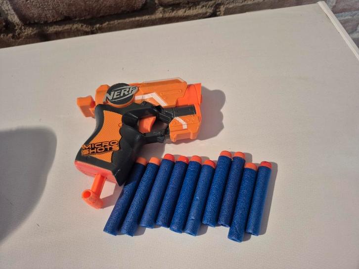 Nerf microshots firestrike pistool met pijlen, Kinderen en Baby's, Speelgoed | Buiten | Actiespeelgoed, Zo goed als nieuw, Ophalen of Verzenden