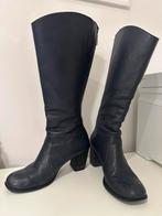 Donkerblauwe leren laarzen Lien & Giel maat 40, Kleding | Dames, Ophalen of Verzenden, Zo goed als nieuw, Blauw, Hoge laarzen
