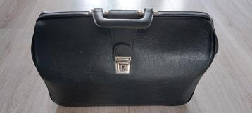 NS Conducteurs Tas - Zwart Leer - Spoorwegen Drievaks Tas. beschikbaar voor biedingen