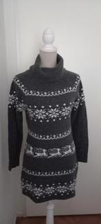 Mooie warme grijze met witte lange winter trui M, Ophalen of Verzenden, Nieuw, Maat 38/40 (M), Grijs
