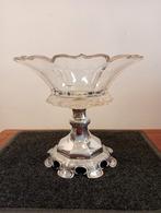 Antieke Kristal met Zilver Fruitschaal Jaar 1874, Ophalen of Verzenden