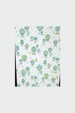 5438 Sixties bloemenbehang blauw groen wit vrolijk  swiet, Verzenden, Wit
