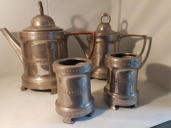 Daalderop Koffie & Thee servies Antiek - TIN - Art Deco Tiel, Antiek en Kunst, Antiek | Servies compleet, Ophalen