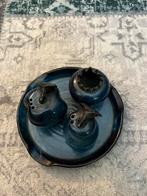 Zout peper en mosterd set keramiek handgemaakt, Antiek en Kunst, Ophalen of Verzenden