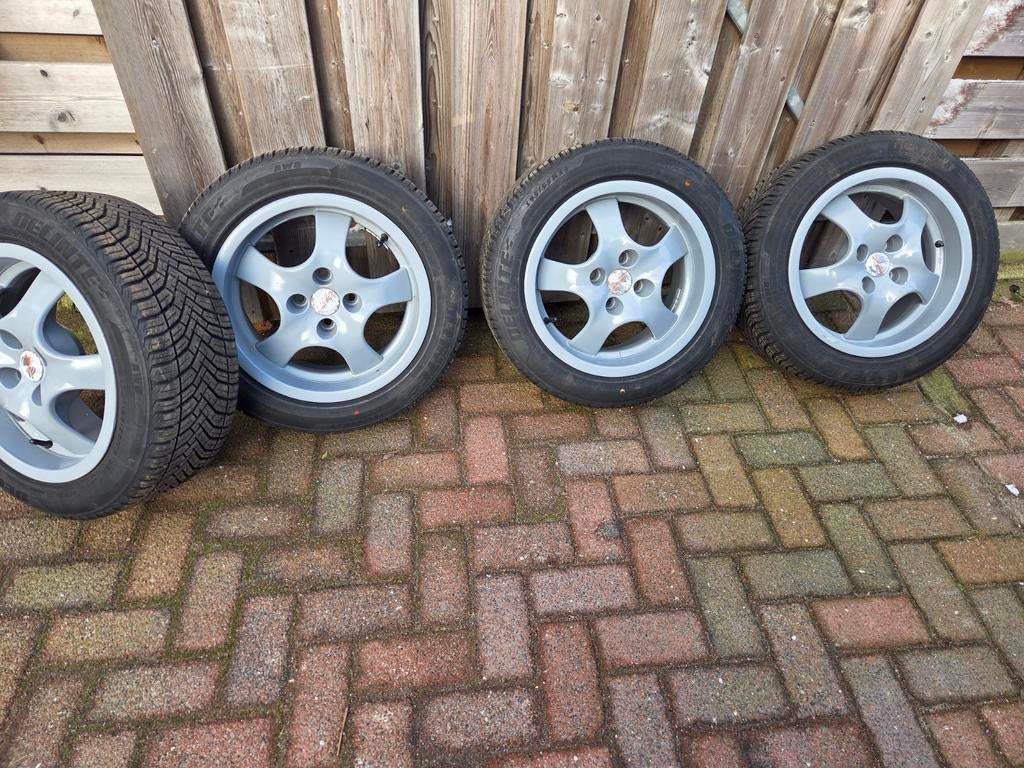 4x100 velgen met all seasons nieuwe banden, Auto-onderdelen, Banden en Velgen, Ophalen of Verzenden, Nieuw, All Season, Band(en)