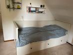 Bed, Huis en Inrichting, Ophalen, 90 cm, Eenpersoons, Wit