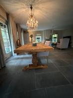 Kloostertafel set met stoelen en bankje, Huis en Inrichting, Gebruikt, Twee, Landelijk, Grijs