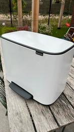 Brabantia bo pedal bin 3x11 liter wit, Ophalen, Gebruikt, Met pedaal, Metaal