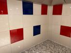 Luxe Italiaanse keramieke tegels blauw rood wit 10x10cm, Doe-het-zelf en Verbouw, Tegels, Ophalen, Nieuw, Minder dan 20 cm, Minder dan 20 cm