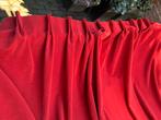 2x Gordijnen Engels rood, 2x 135 cm breed, 240 cm hoog, Ophalen of Verzenden, Zo goed als nieuw, Rood, 200 cm of meer