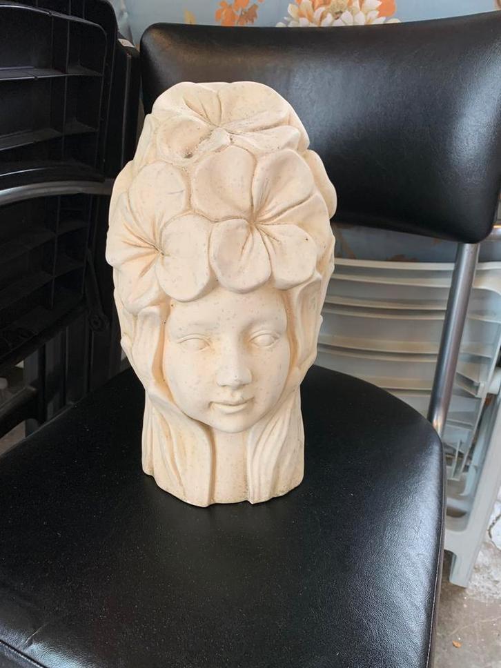 Beelds Gilde handwerk terracotta meisjes hoofd beeld, Verzamelen, Beelden en Beeldjes, Zo goed als nieuw, Ophalen of Verzenden