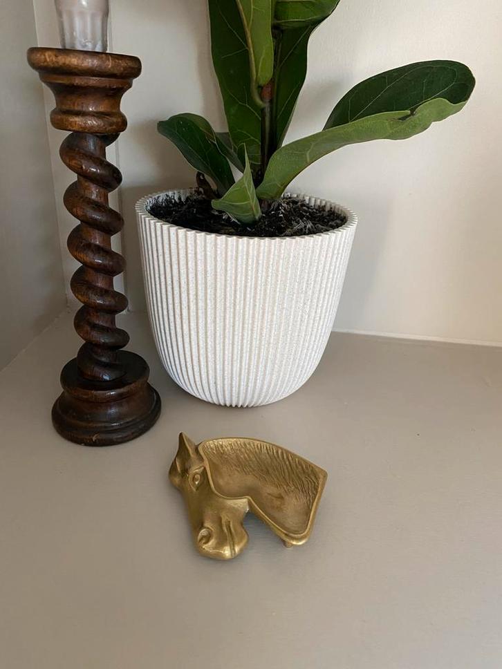 Messing Asbak Paardenhoofd sieradenbakje, Antiek en Kunst, Antiek | Koper en Brons, Ophalen of Verzenden