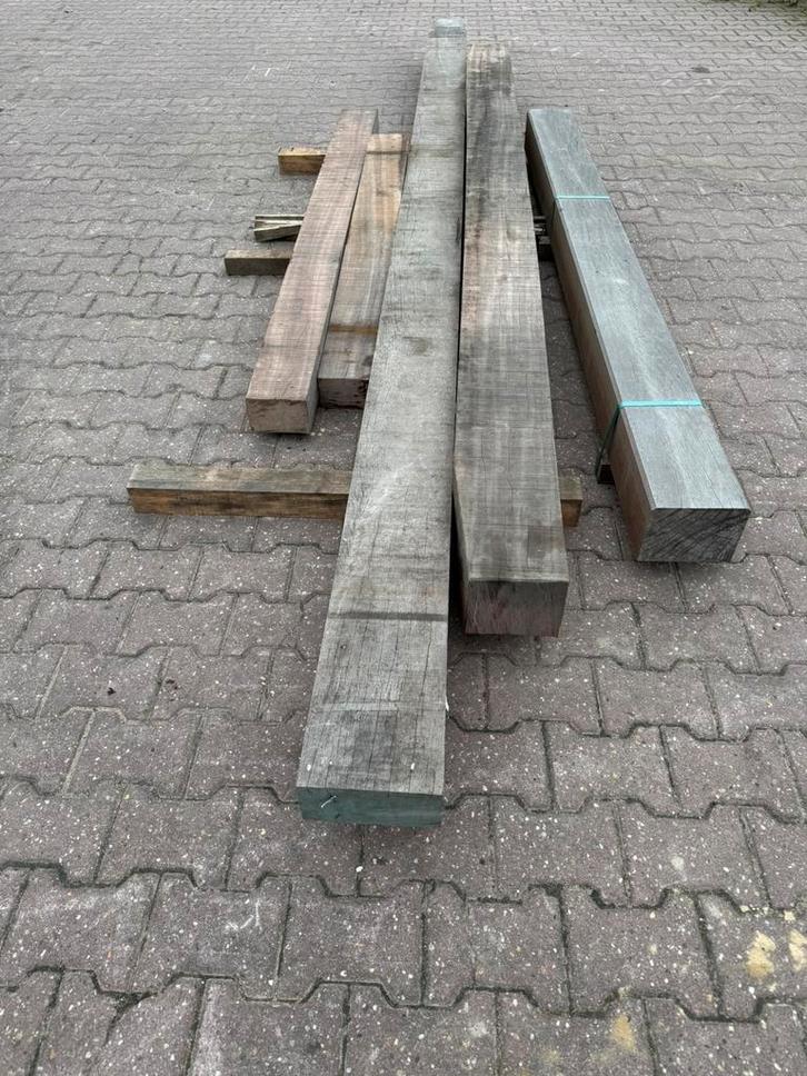 Hardhouten balken, Tuin en Terras, Palen, Balken en Planken, Nieuw, Balken, 250 cm of meer, Hardhout, Ophalen